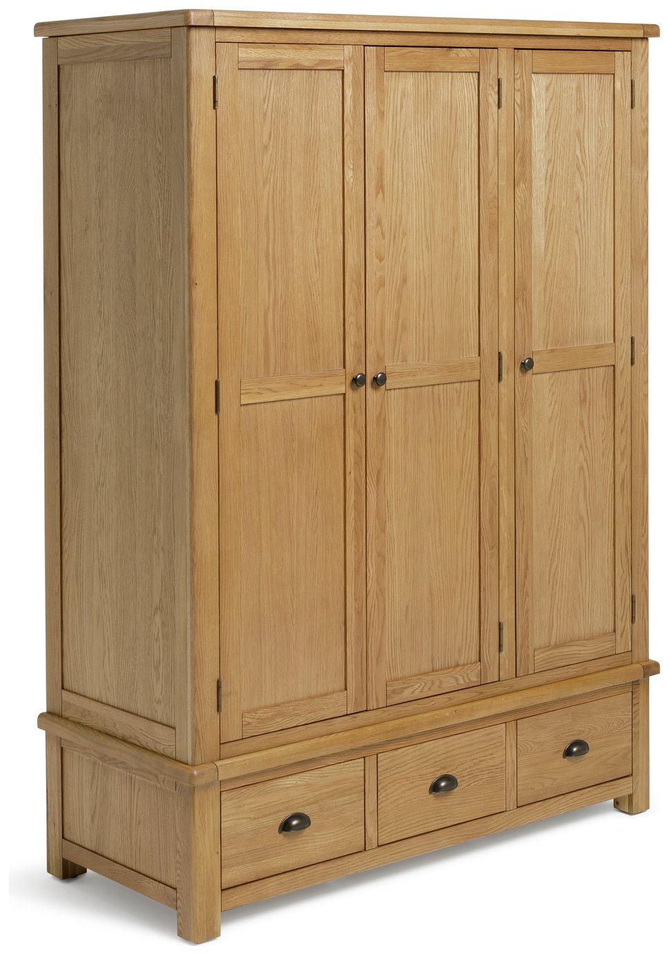 Argos Home Kent 3 Door 3 Drawer Wardrobe - Oak