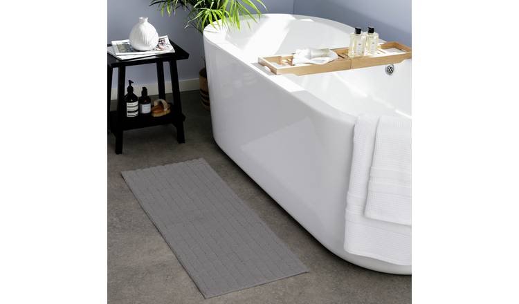 Buy Argos Home Tufted Bath & Pedestal Mat Set - Cream, Bath mats