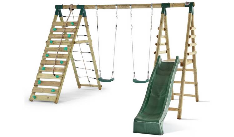 Argos wooden swing store and slide