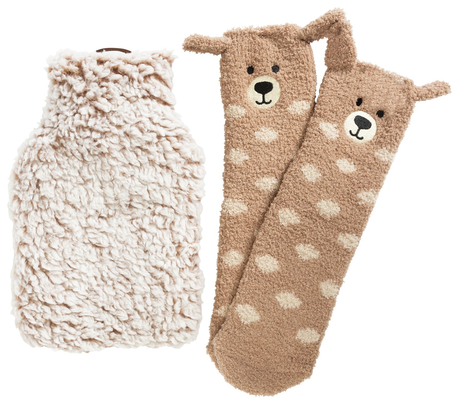 Argos Home Kids Hot Water Bottle Cover & Socks Gift Set