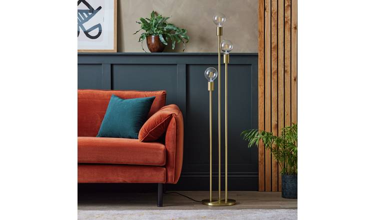 Brass 3 store light floor lamp