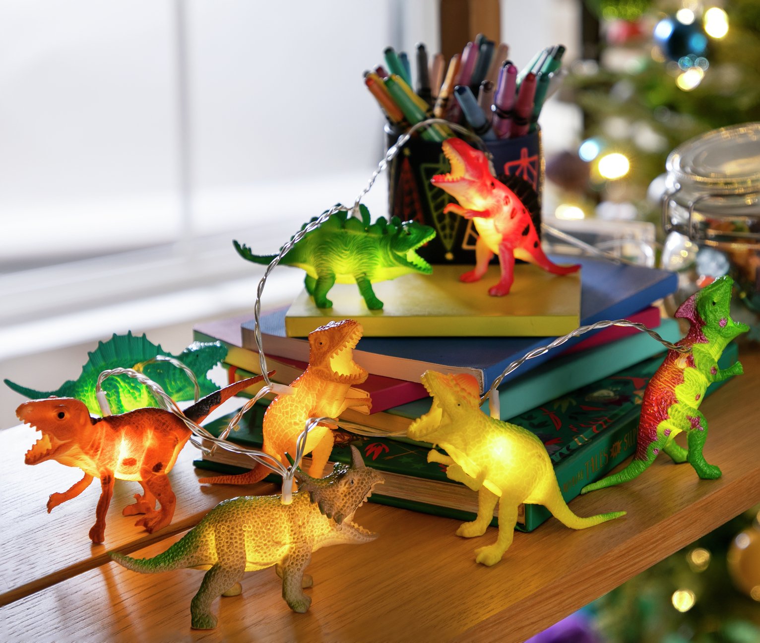 Argos Home Dinosaur LED Christmas String Lights