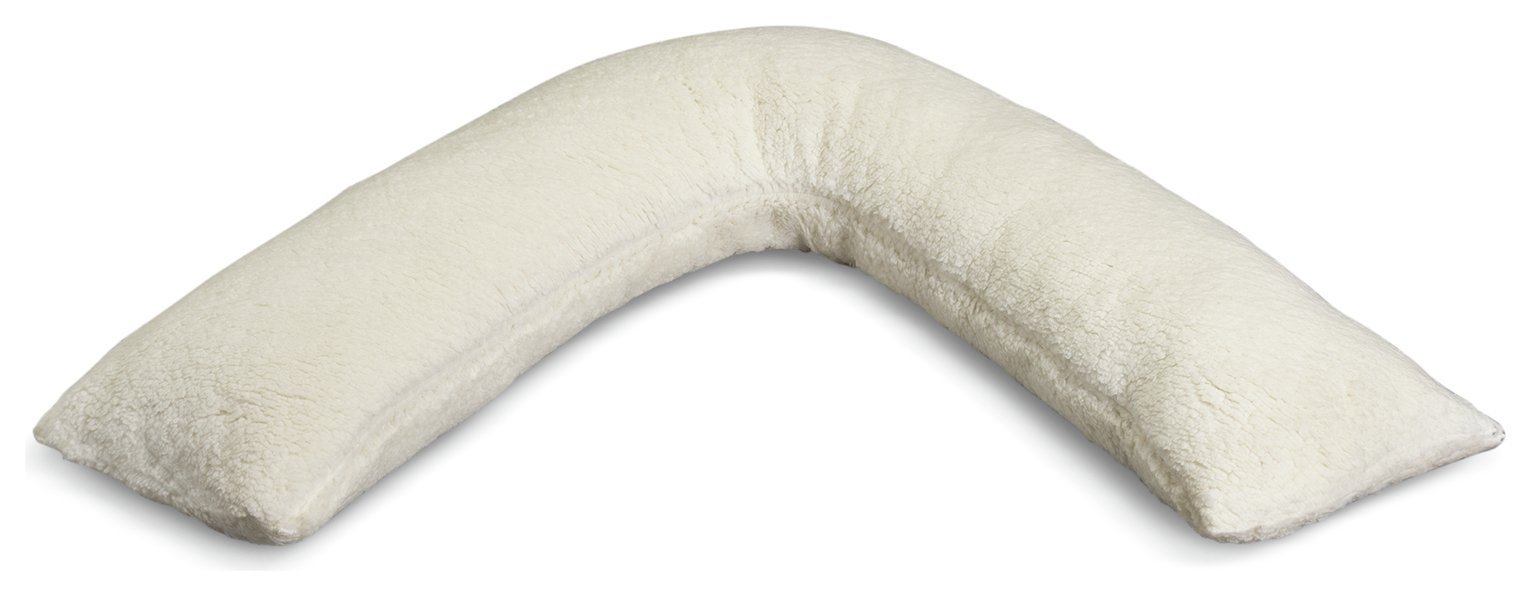 Habitat Fleece V Shaped Pillow - Cream