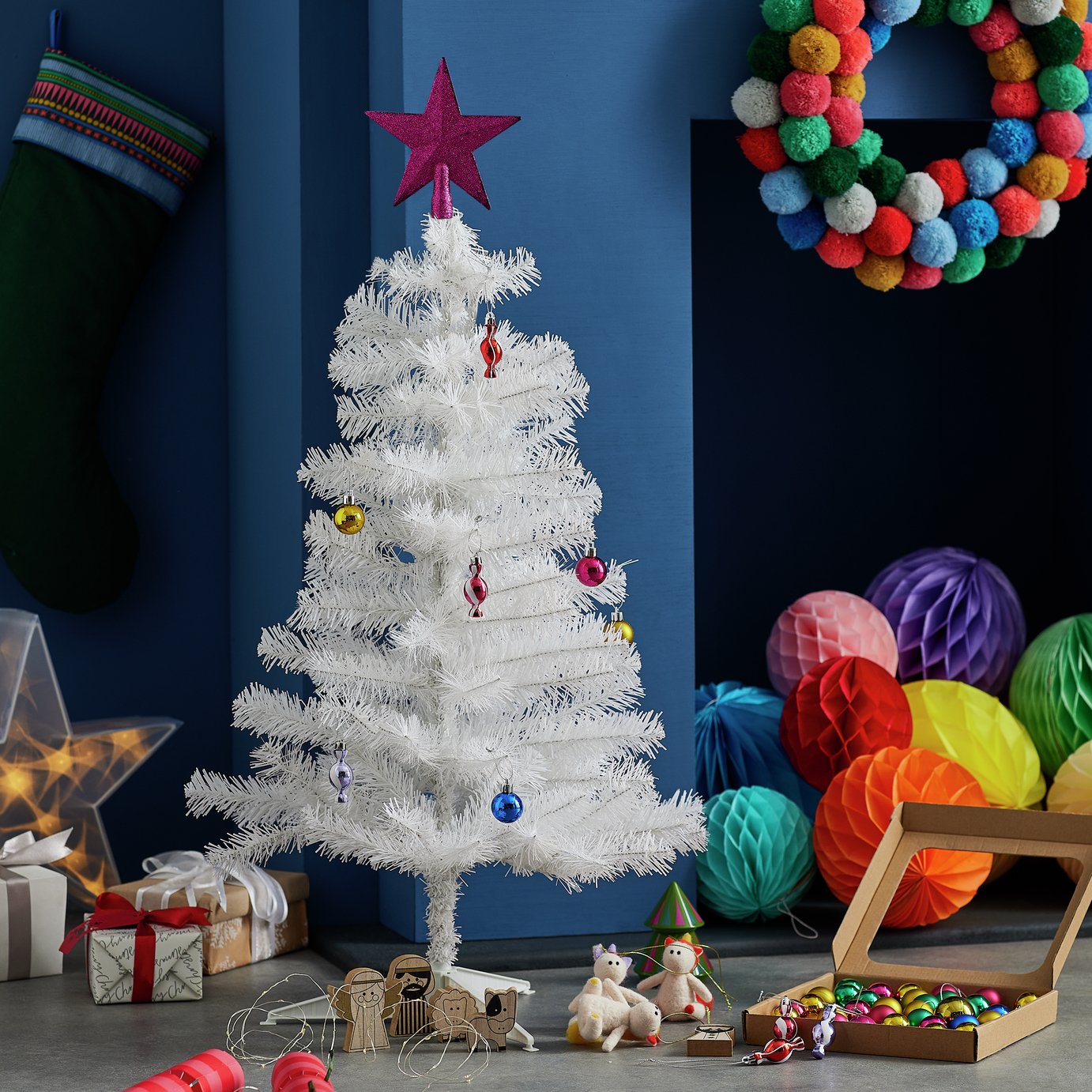 Argos Home 3ft Christmas Tree - White