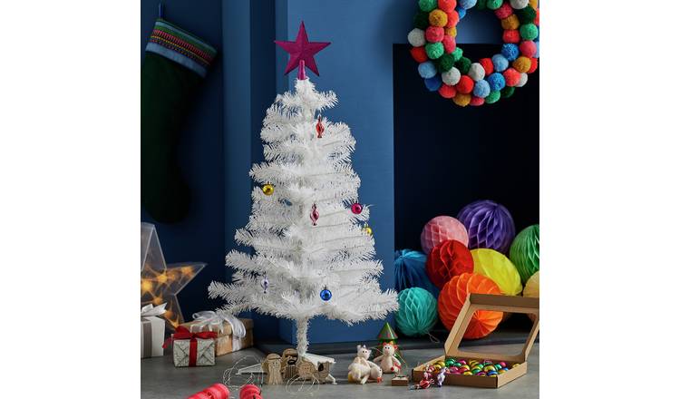 Argos Home 3ft Small Christmas Tree - White