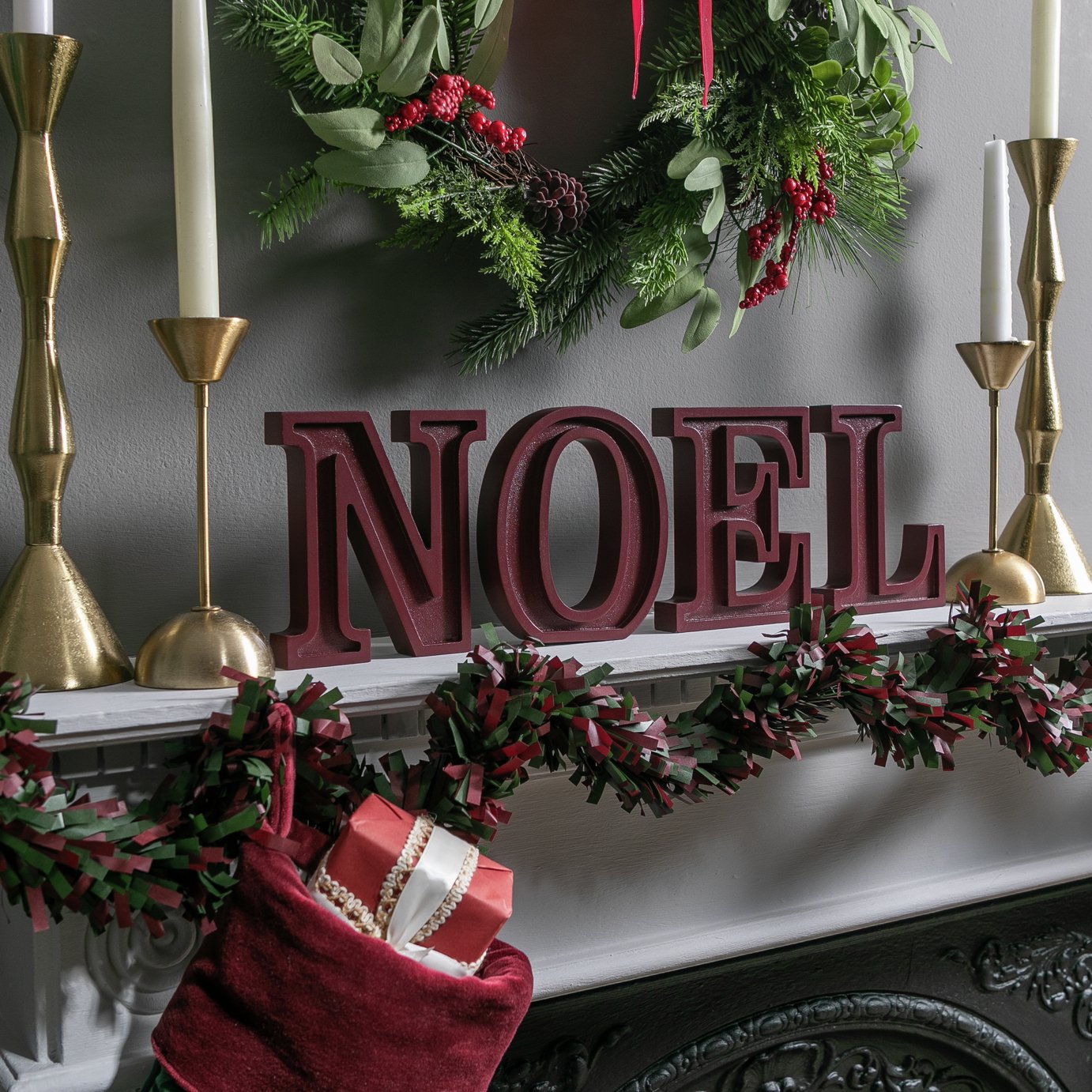 Argos Home Wooden Noel Christmas Decoration