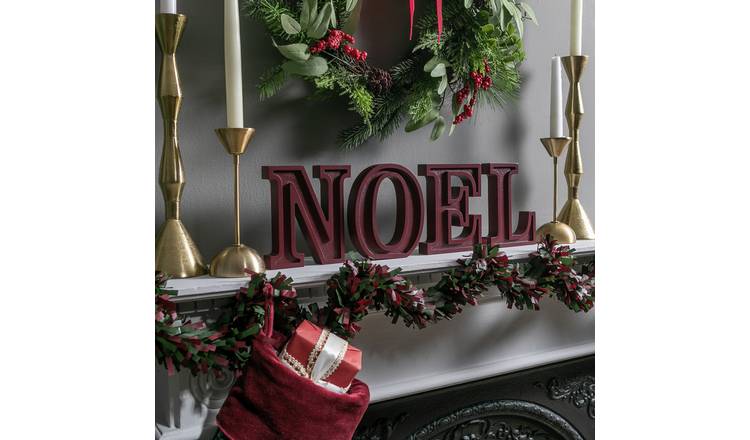 Buy Argos Home Wooden Noel Christmas Decoration | Christmas ...