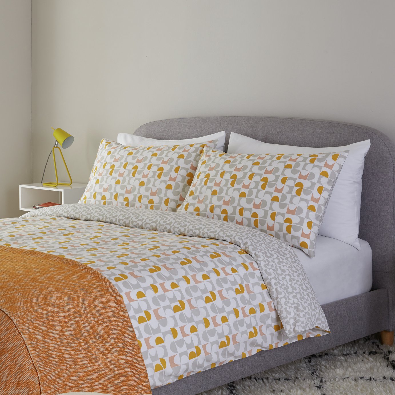 Habitat Rollo Pink & Mustard Bedding Set Review