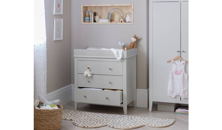 Buy Cuggl Canterbury Nursery Chest Drawer Light Grey Nursery furniture sets Argos