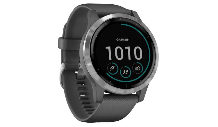 Buy Garmin Vivoactive 4 GPS Smart Watch - Shadow Grey/ Silver | Fitness and  activity trackers | Argos