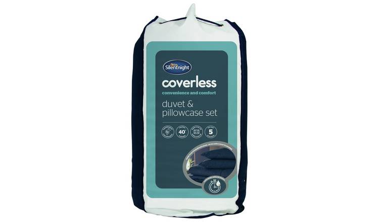 Silentnight Coverless 10.5Tog Navy Duvet &Pillowcase- Double