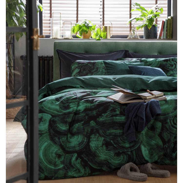 Habitat Cotton Malachite Print Green Bedding Set - Double 0