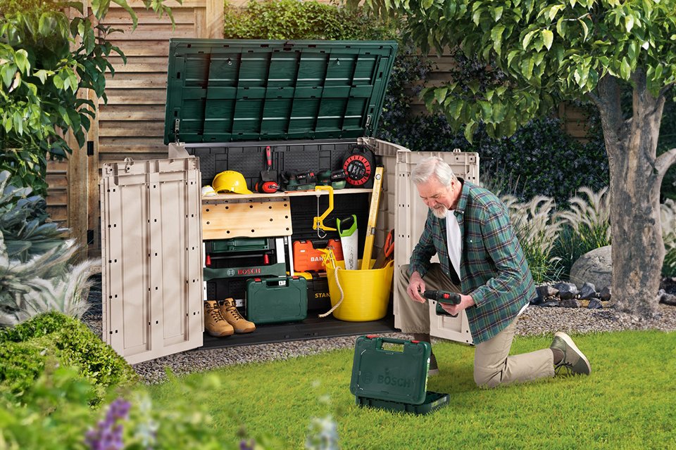 Tidy garden, tidy mind. Practical storage for a clutter-free garden.