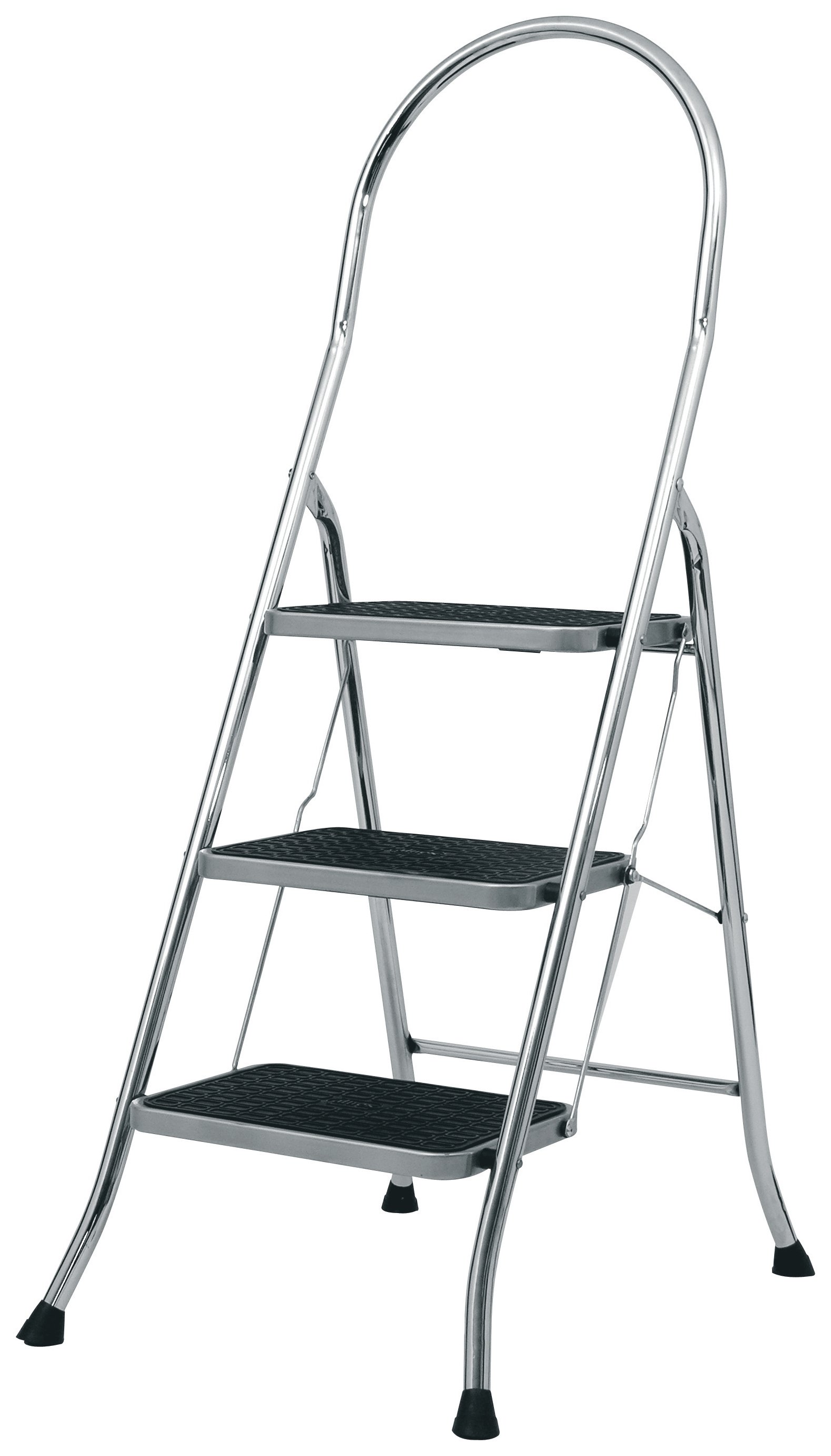 Abru 3 Step Chrome Finish Step Stool 2.45m *SWH