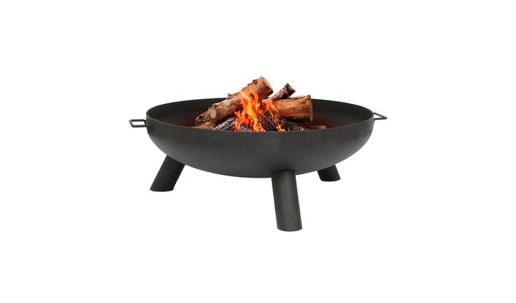 Hammer & Tongs Round Iron Fire Pit - Black