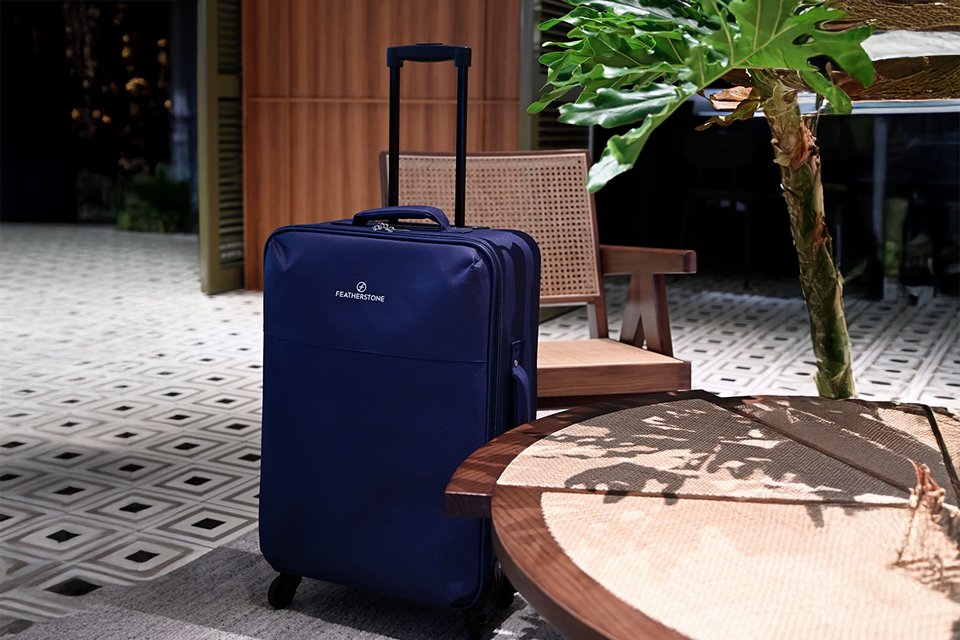 Suitcases with a variety of sizes.