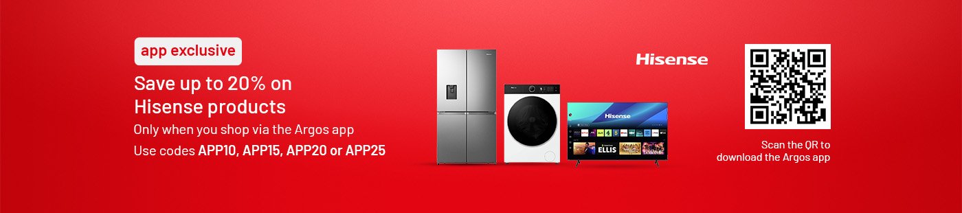 Save up to 20% on selected Hisense products. Scan the QR code to download the app.