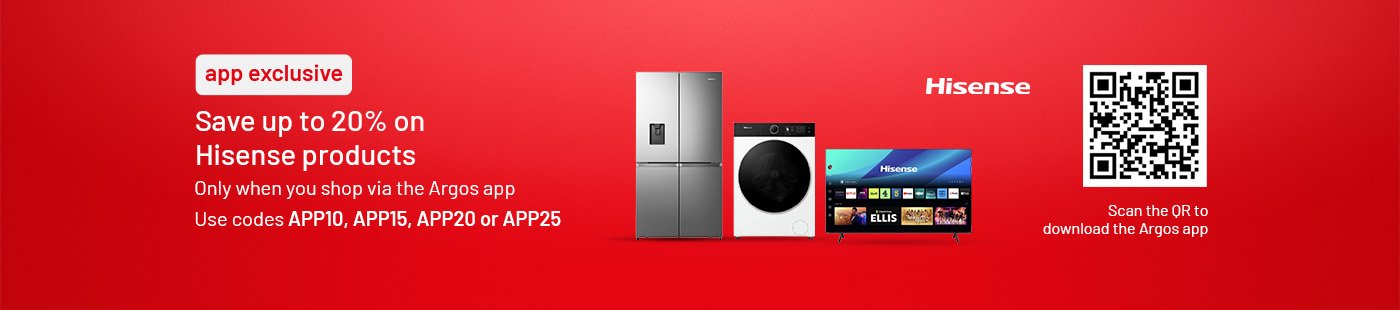 Save up to 20% on selected Hisense products. download the app.