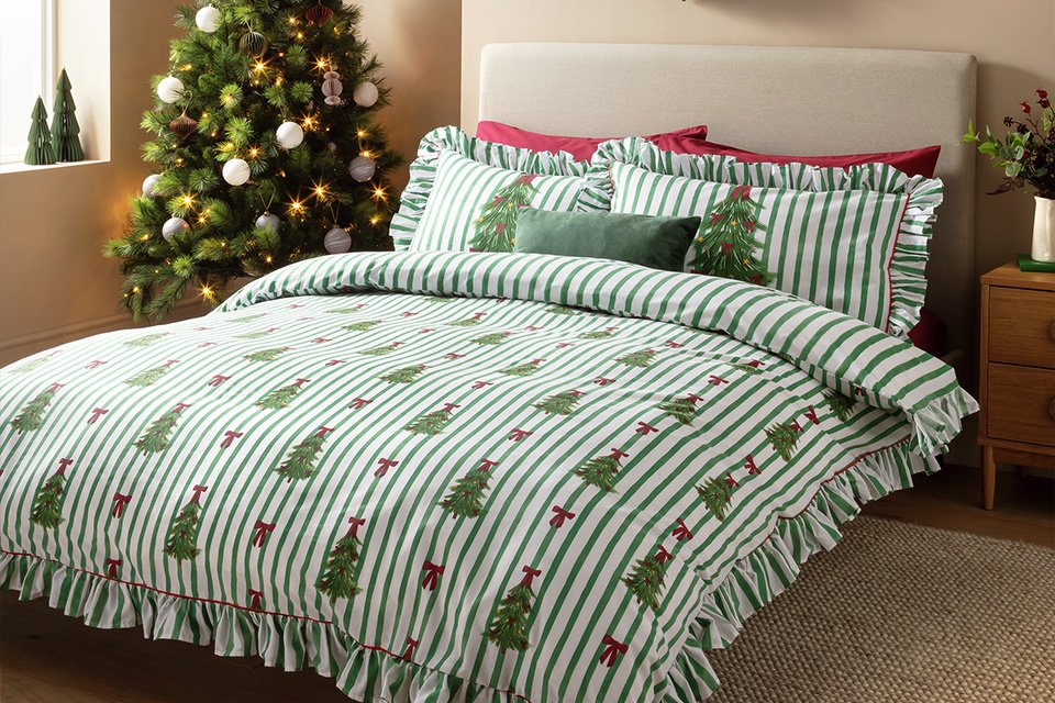 Argos Home Teddy Fleece Green Bedding Set - Single.
