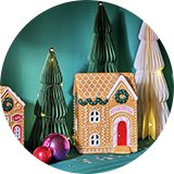 Argos Home Ceramic Gingerbread House Christmas Decoration.