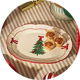 Argos Home Ceramic Tree Print Serving Platter.