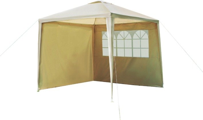 Argos Home 2.7m x 2.7m Garden Gazebo with Side Panels -Cream