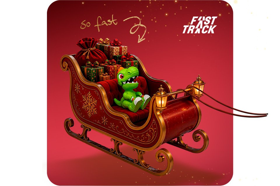 Christmas gifts, delivered today. Get Fast Track for same-day delivery. 