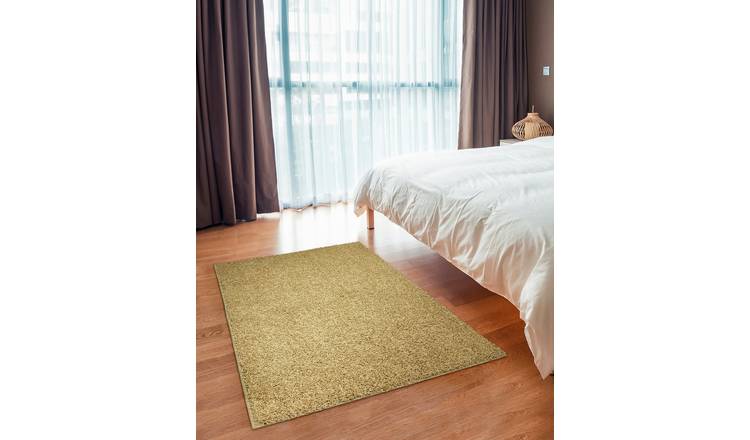 Buy Fiji Plain Shaggy Rug 100x150cm Latte Rugs Argos