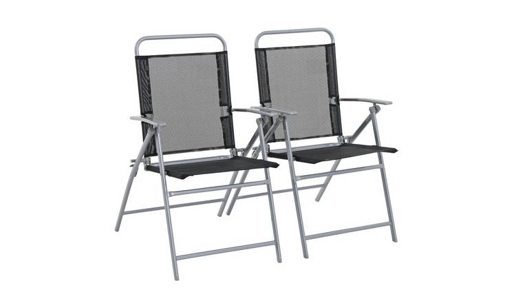 Argos Home Atlantic Steel Set of 2 Folding Chairs