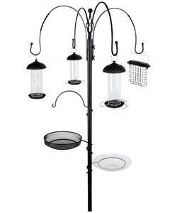 Bird feeders, baths and houses