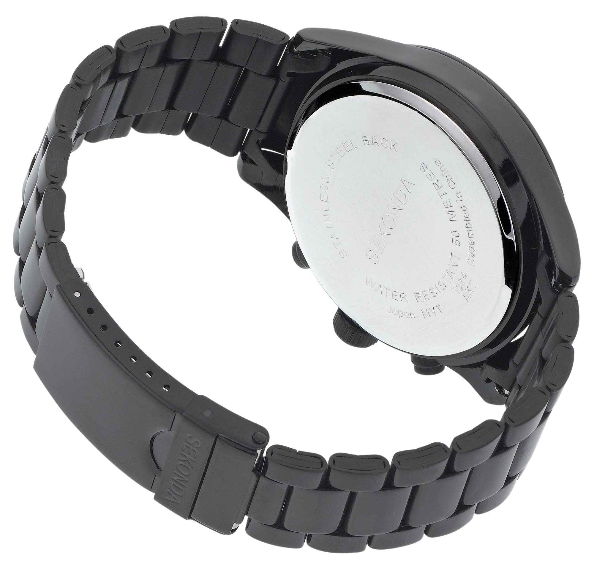 Sekonda Men's Chronograph Black Stainless Steel Watch Review
