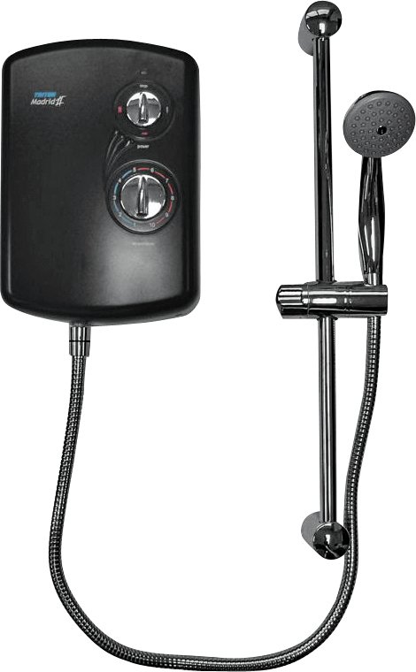 Triton Madrid 9.5kW Electric Shower - Black & Chrome