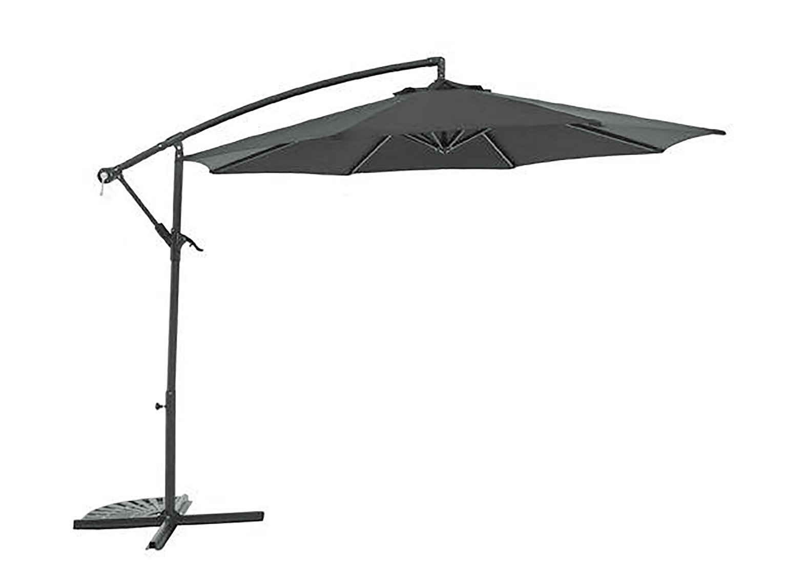 Argos Home 2.5m Overhanging Garden Parasol - Black