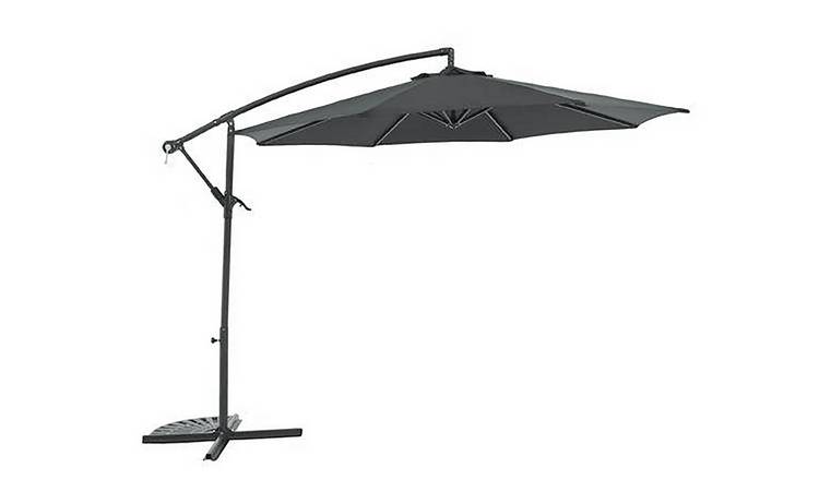 Buy Argos Home 2.5m Overhanging Garden Parasol Black