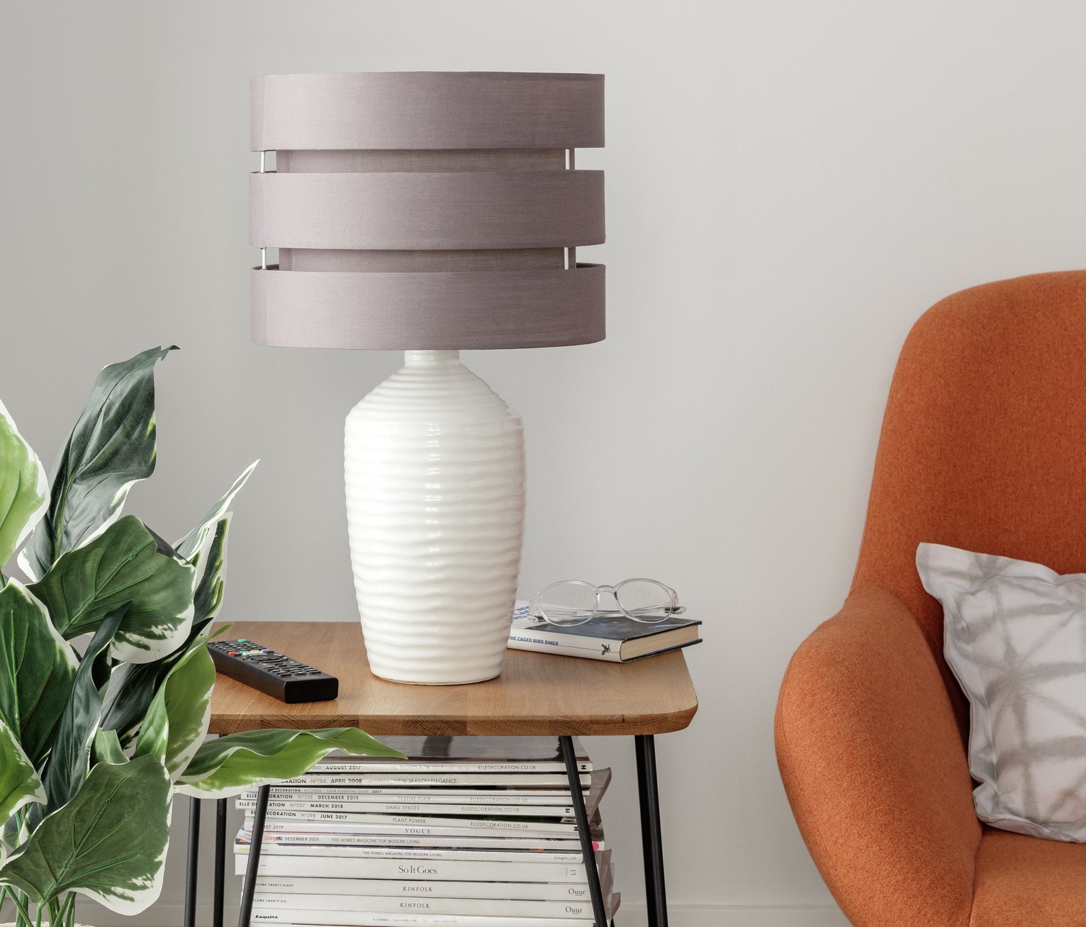 Argos Home 3 Tier 30cm Lamp Shade - Flint Grey