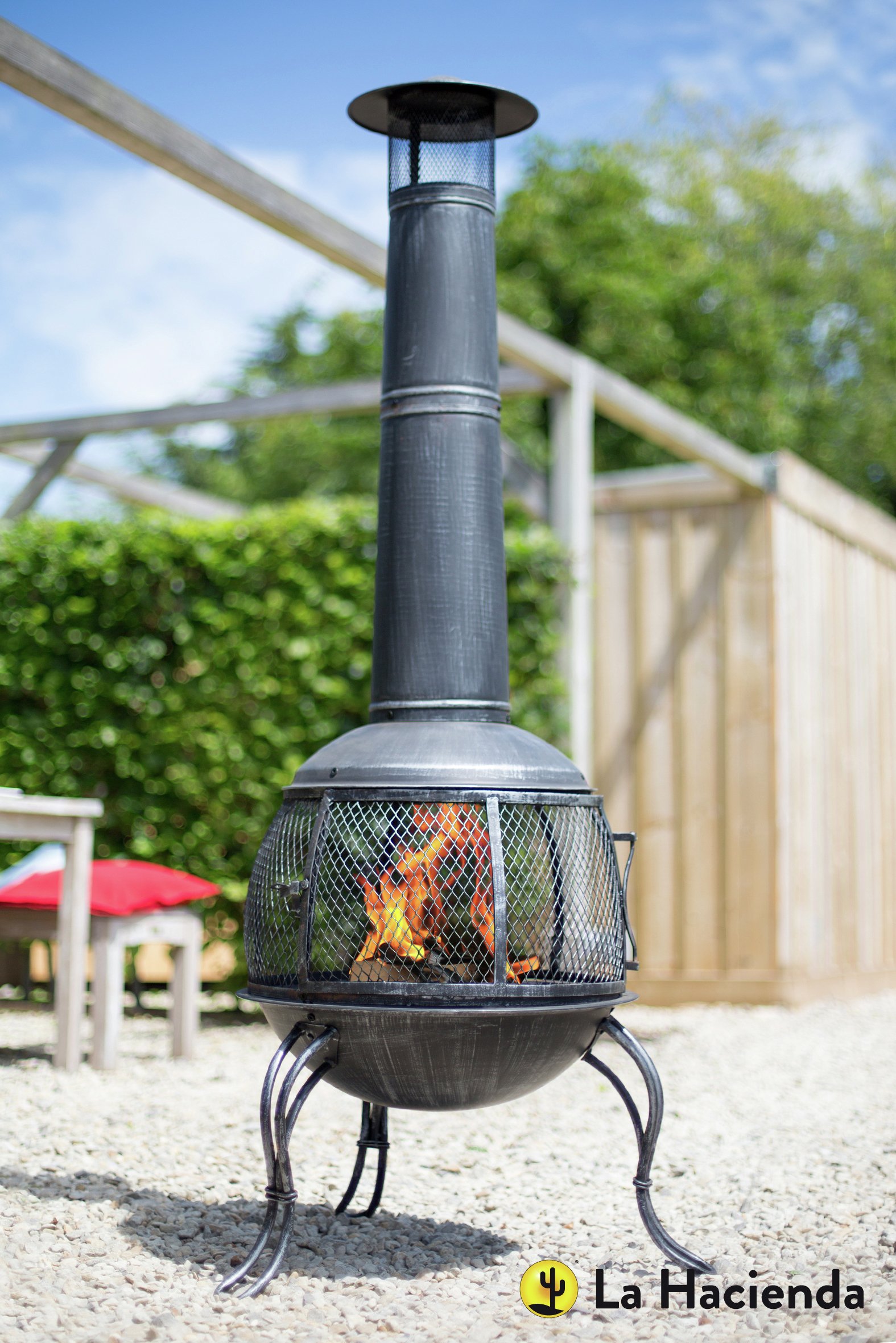 La Hacienda Extra Large Steel Chiminea