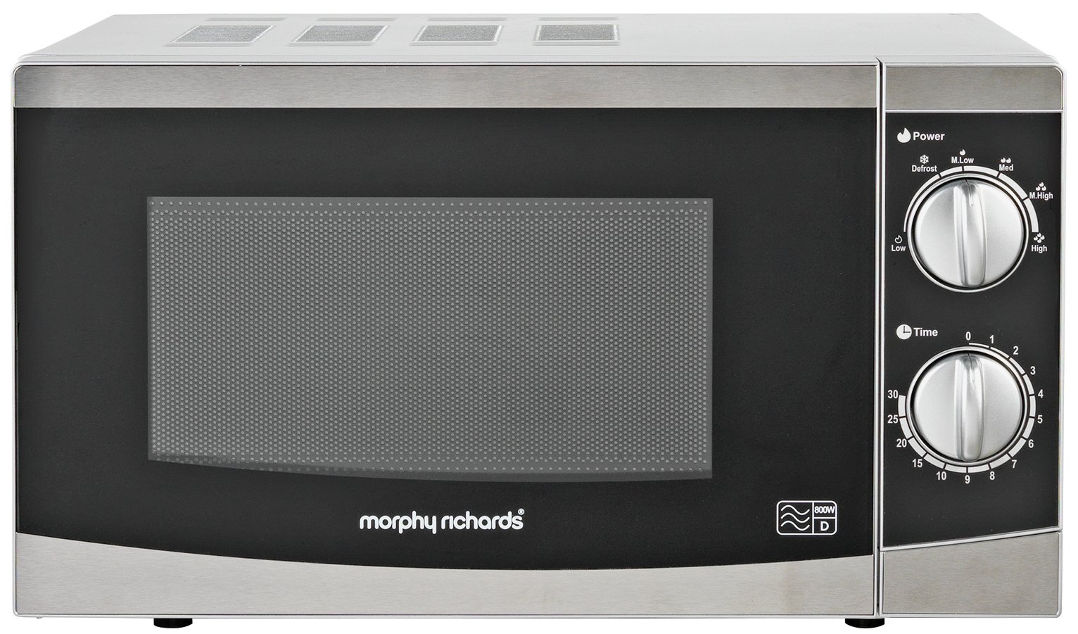 Morphy Richards 800W Standard Microwave MM82  - Silver