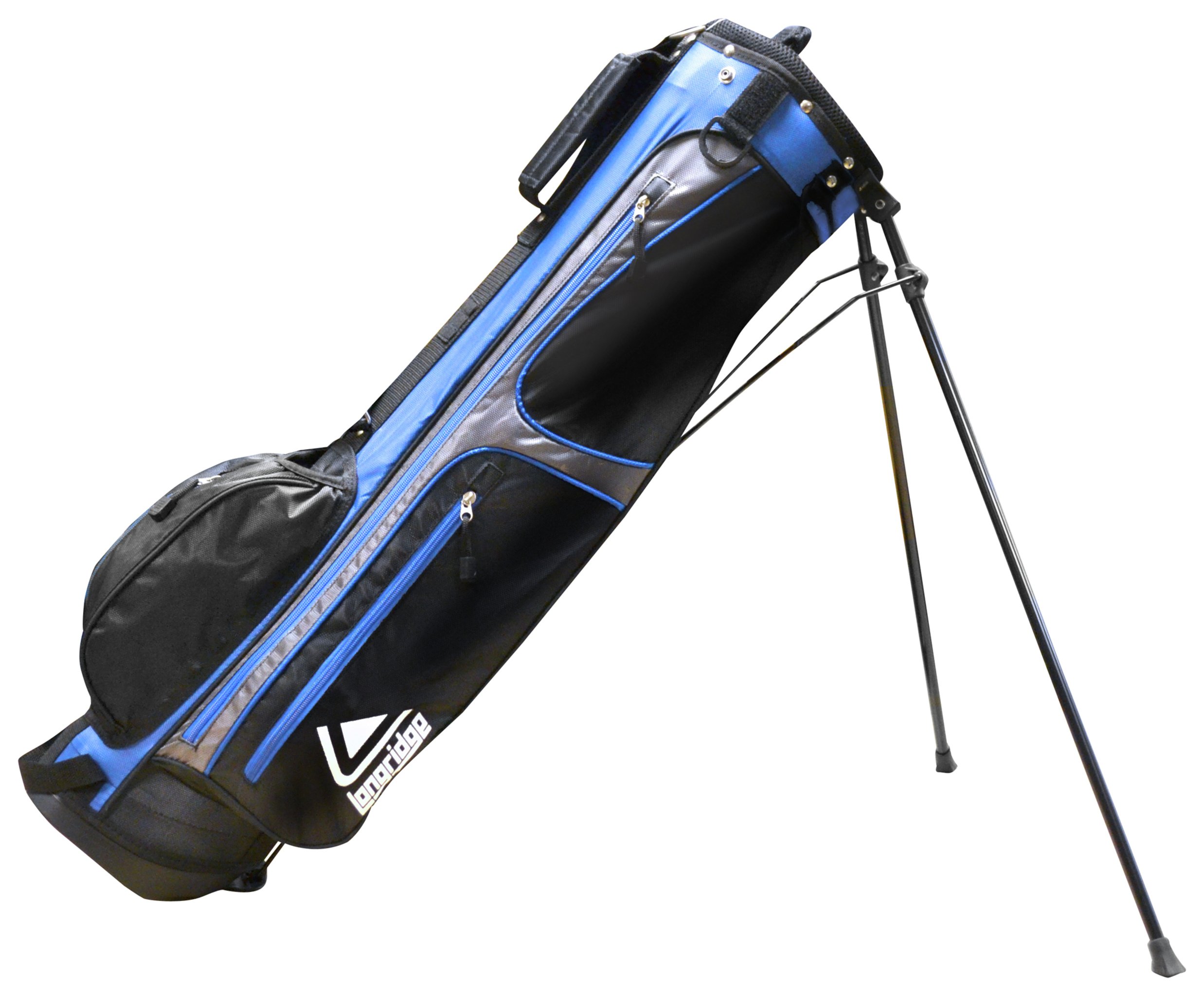 Longridge Weekend Golf Stand Bag - Silver and Navy