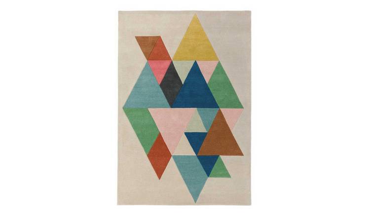 Mega Flooring Multi Handmade Chequered Rug - 200 x 290cm