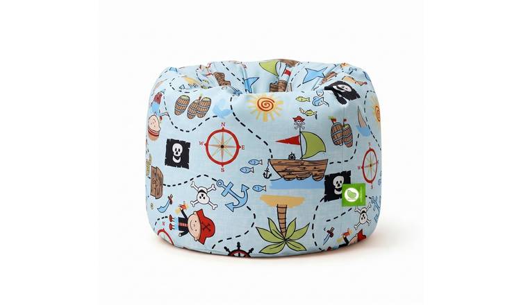Bean Lazy Pirate Island Cotton Large Bean Bag - Blue