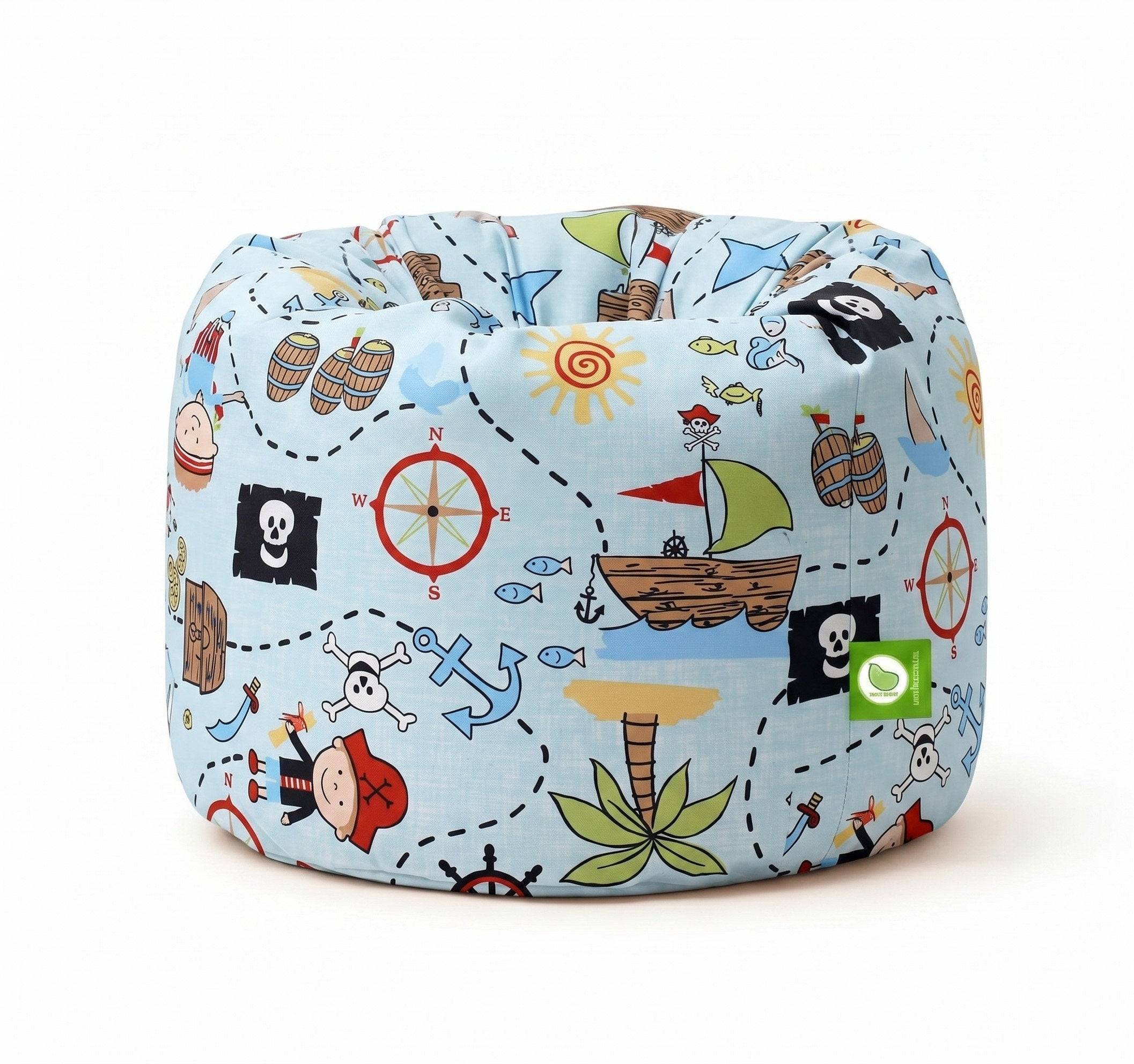 Bean Lazy Pirate Island Cotton Large Bean Bag - Blue - Image 1