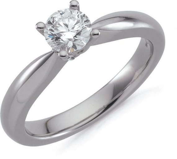Buy Everlasting Love Platinum 0.50ct Diamond Solitaire Ring - W at ...