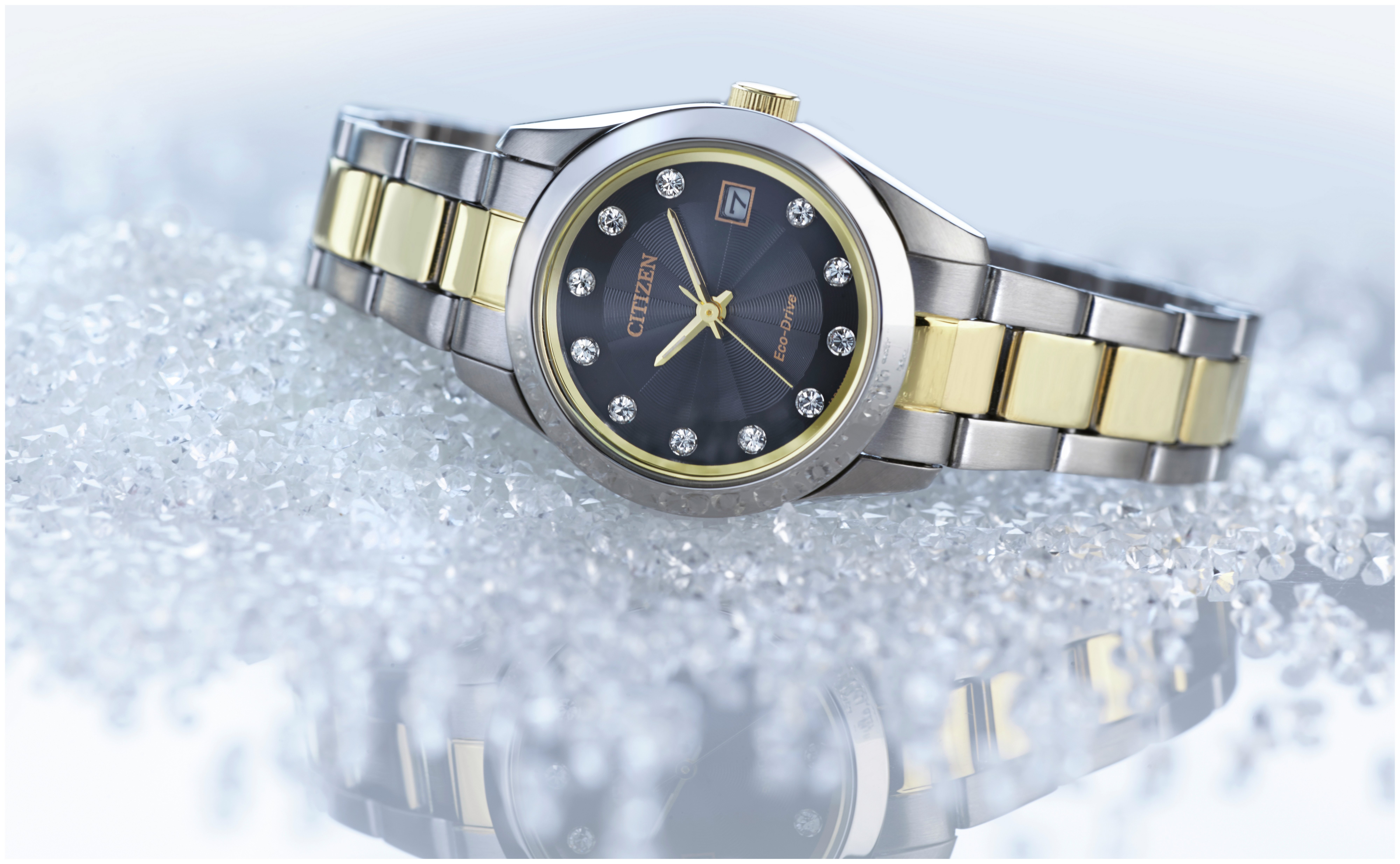 citizen eco drive two tone watch