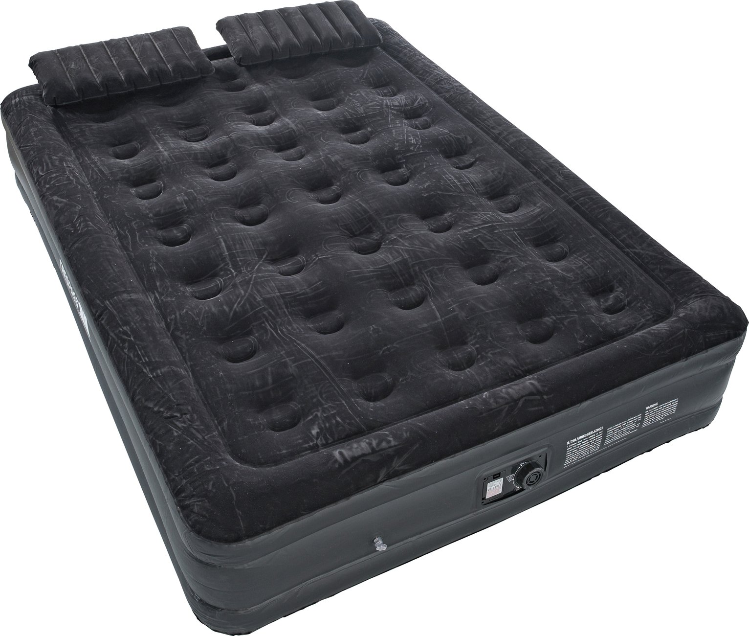 Raised double outlet airbed