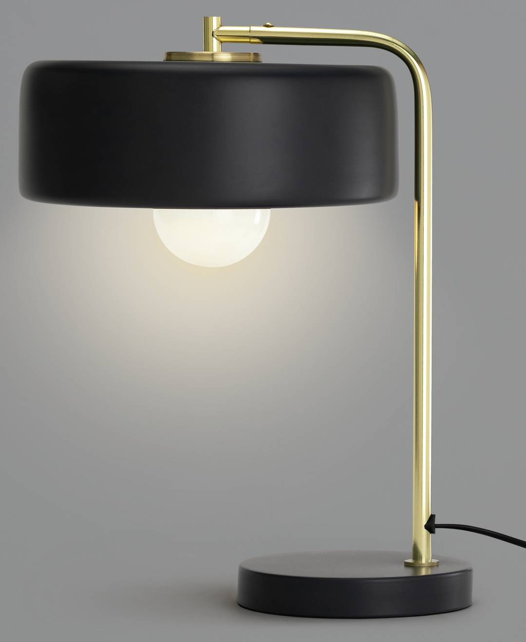 Habitat Minah Table Lamp - Black & Brass