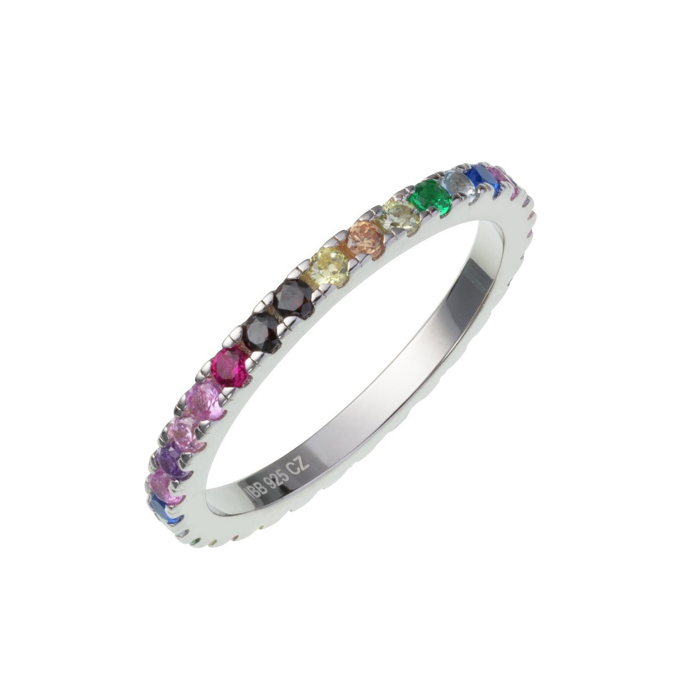 Revere Sterling Silver Cubic Zirconia Eternity Ring - L