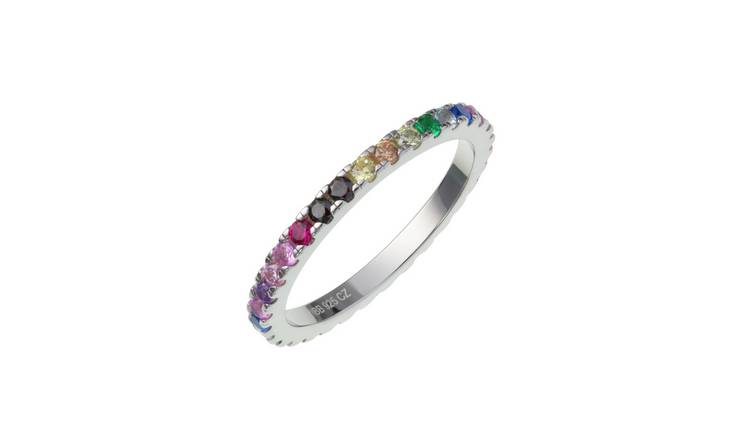 Revere Sterling Silver Cubic Zirconia Eternity Ring - P