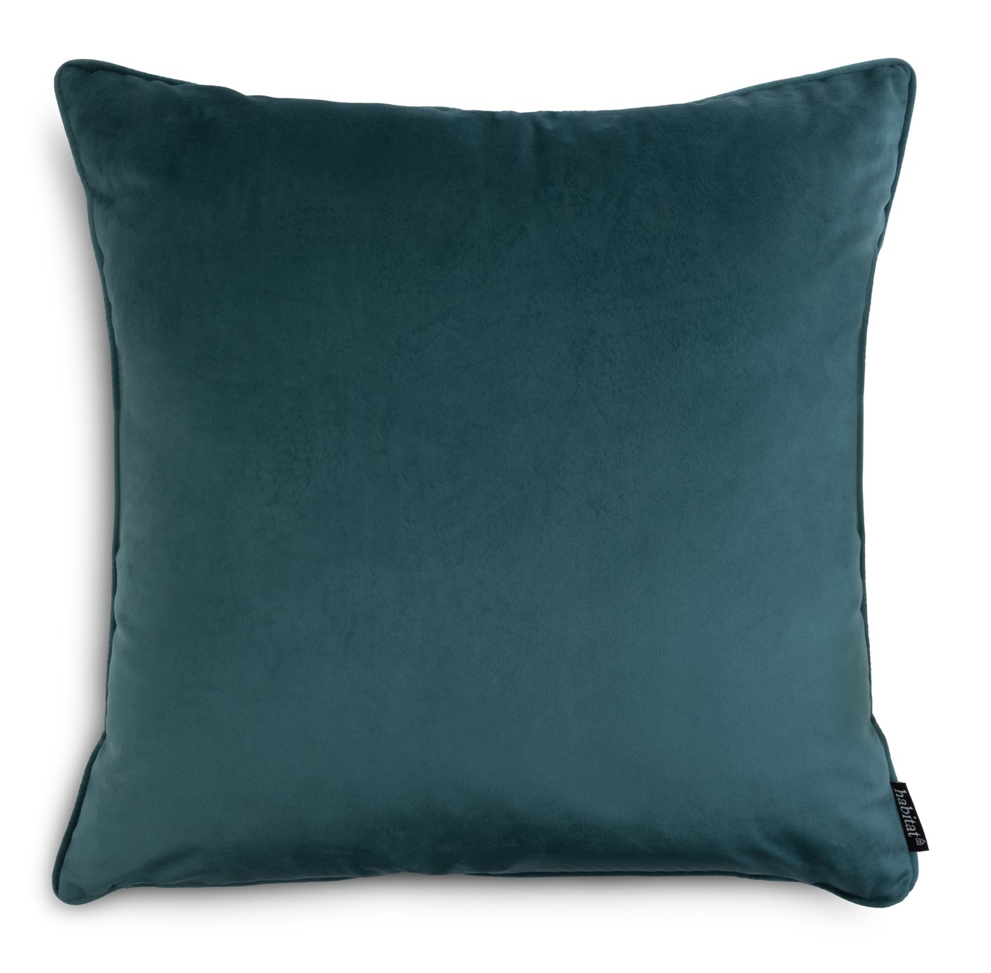 Habitat Velvet Plain Cushion - Teal - 55x55cm