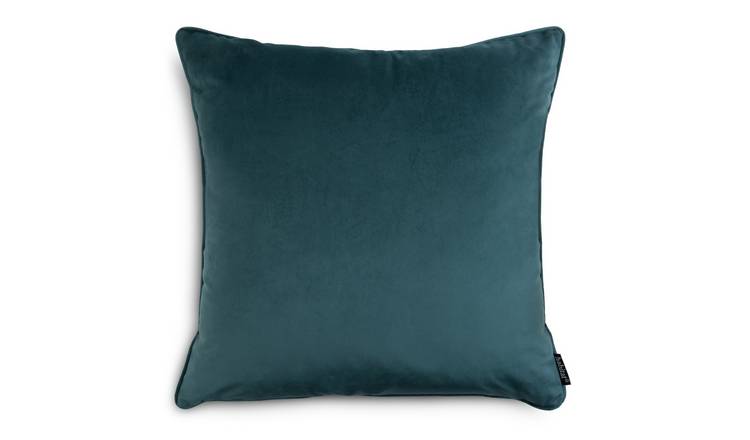 Buy Habitat Velvet Plain Cushion Teal 55x55cm Cushions Argos