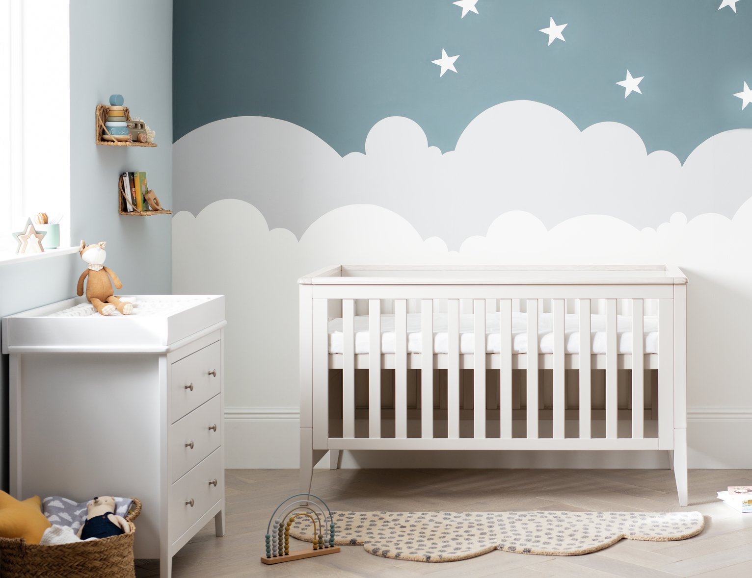 Cuggl Canterbury Cot Bed - Light Grey